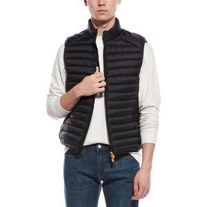 SAVE THE DUCK Men's Black Quilted Vest